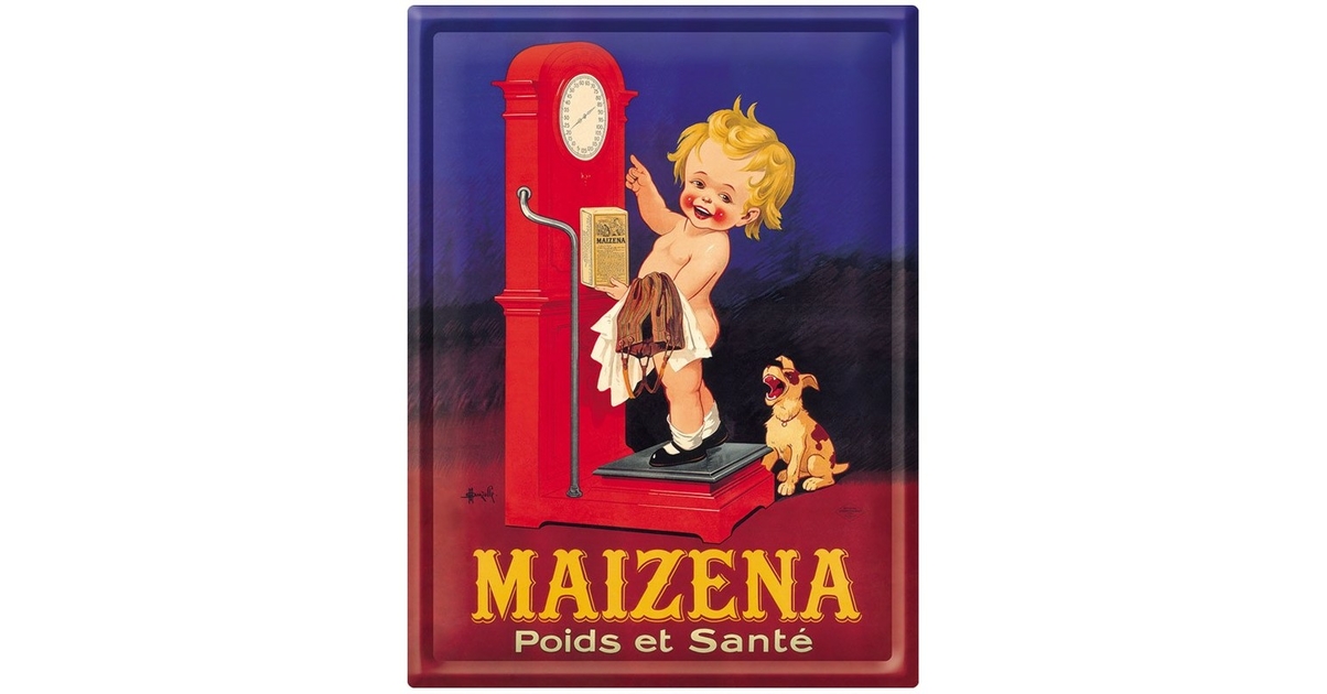 Plaque Vintage Maizena Grand Modèle Plaques Metalplaques Publicitaires Inexmob 